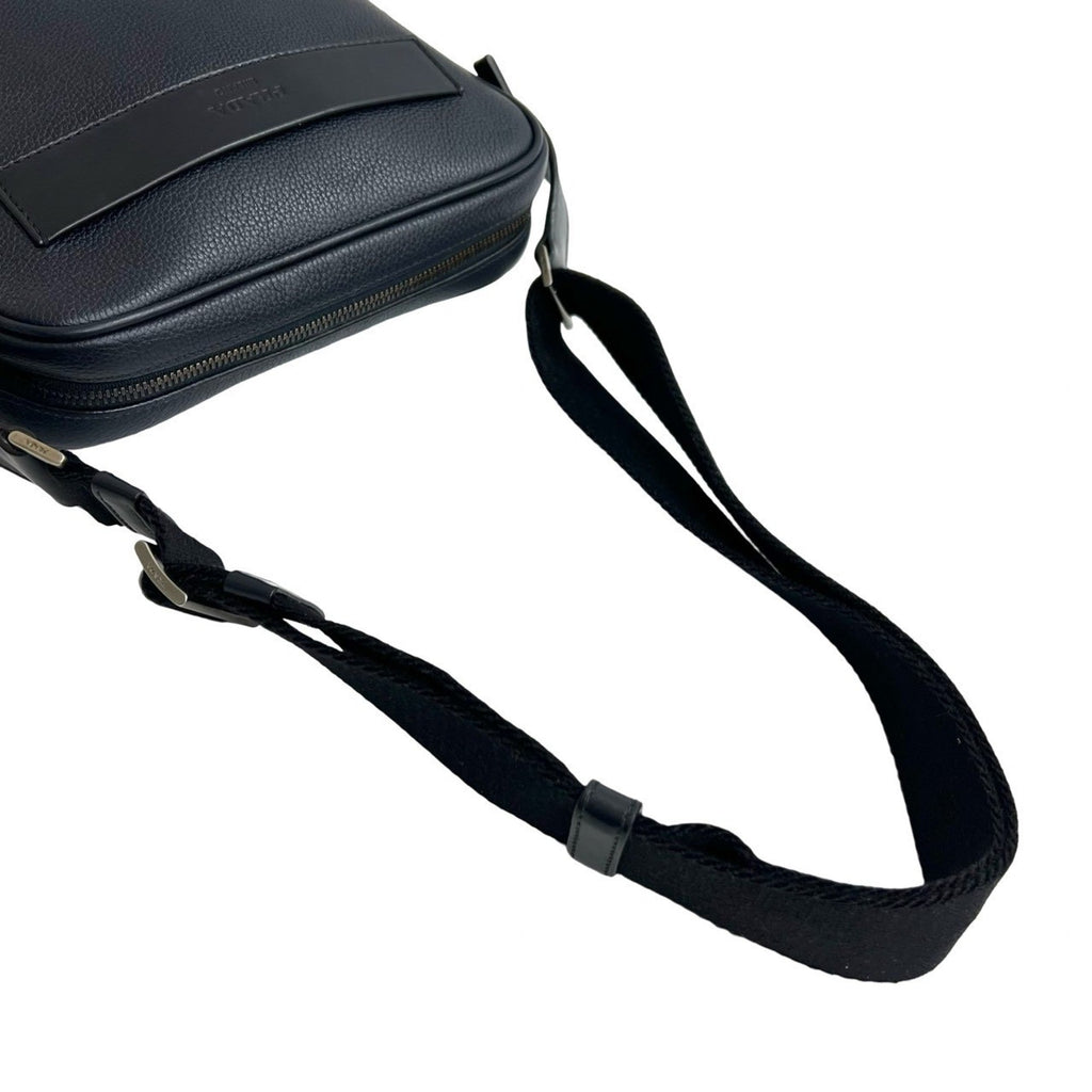 Prada Navy Nylon Leather Pochette Shoulder Bag Sling Bag (Pre-Owned)