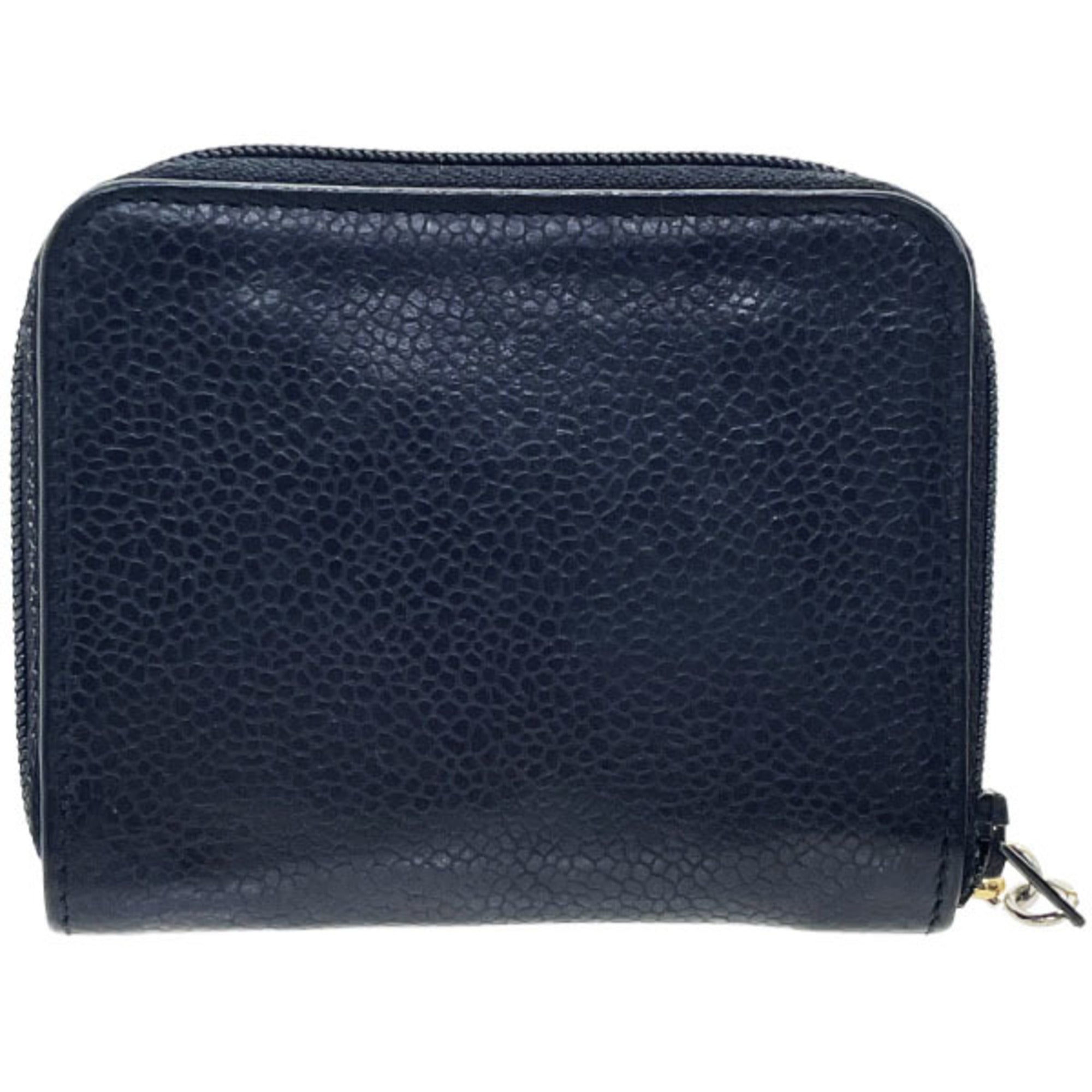 Chanel Black Grained Calfskin Coin Purse/Coin Case (Pre-Owned)