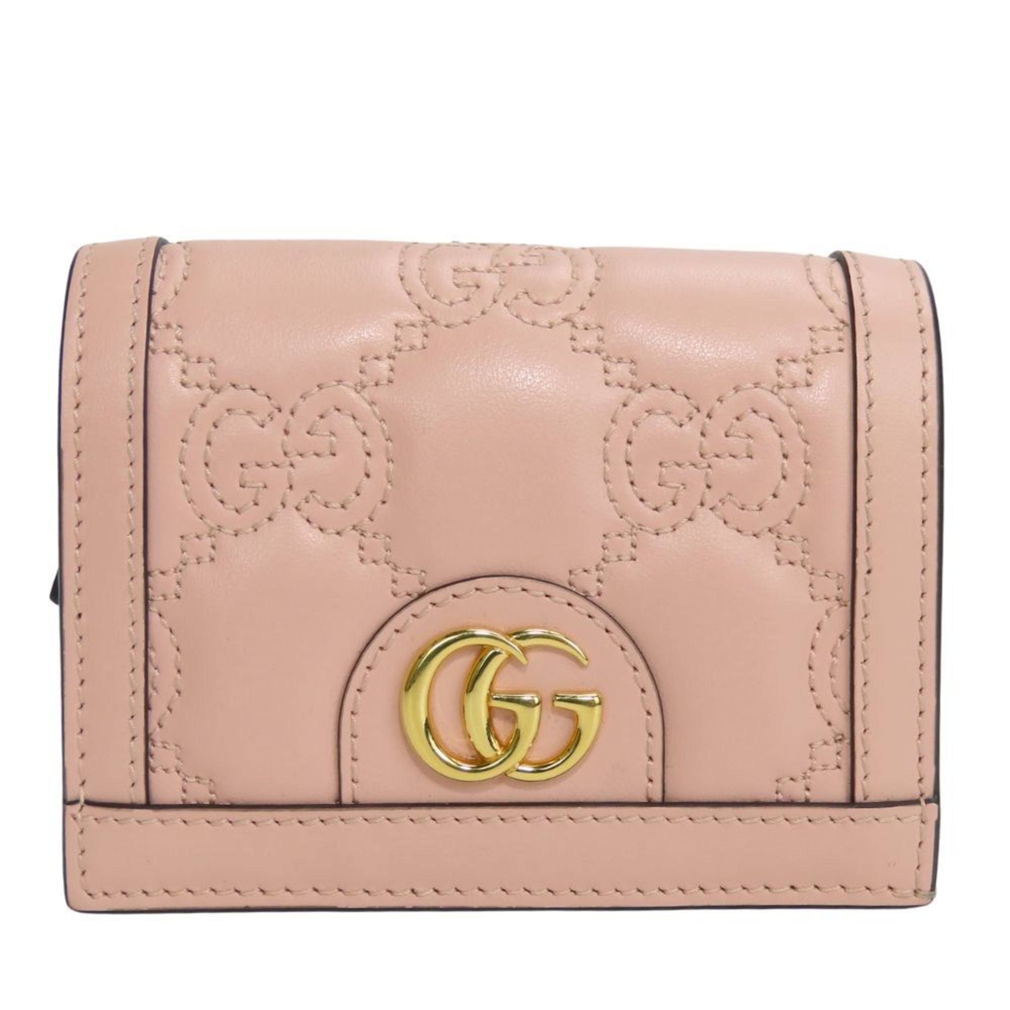 Gucci Pink Leather Wallet (Bi-Fold) (Pre-Owned)
