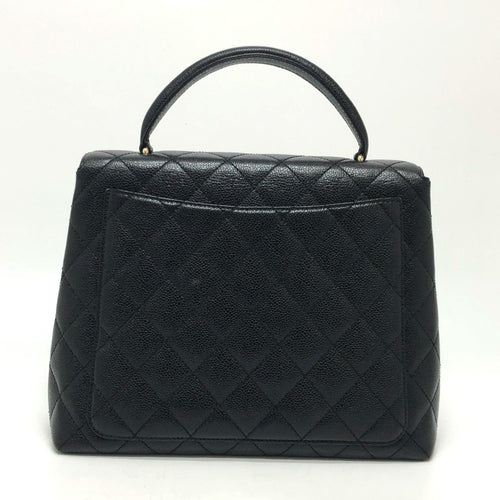 Chanel Black Leather Handbag (Pre-Owned)