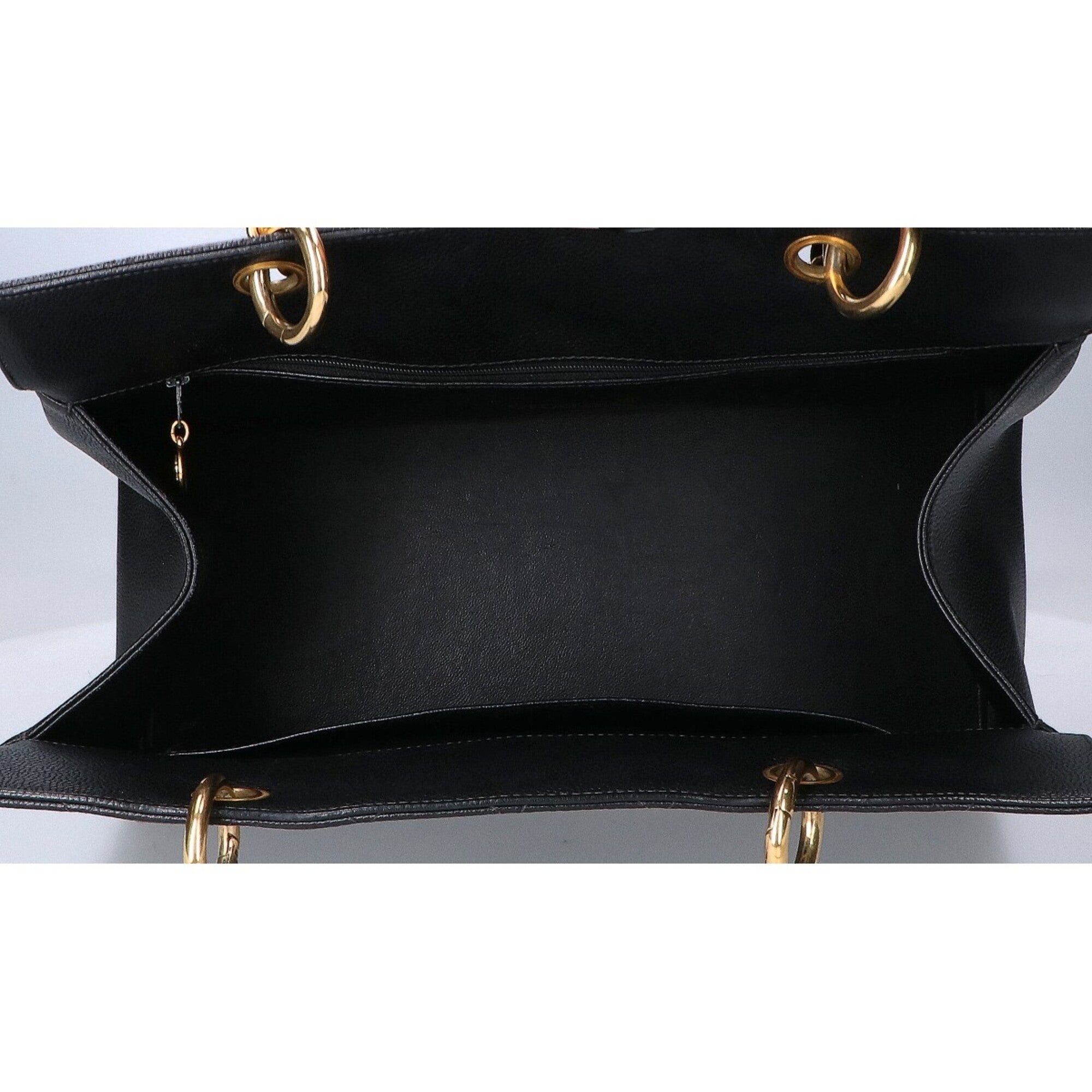 Chanel Black Grained Calfskin Handbag Tote Bag (Pre-Owned)