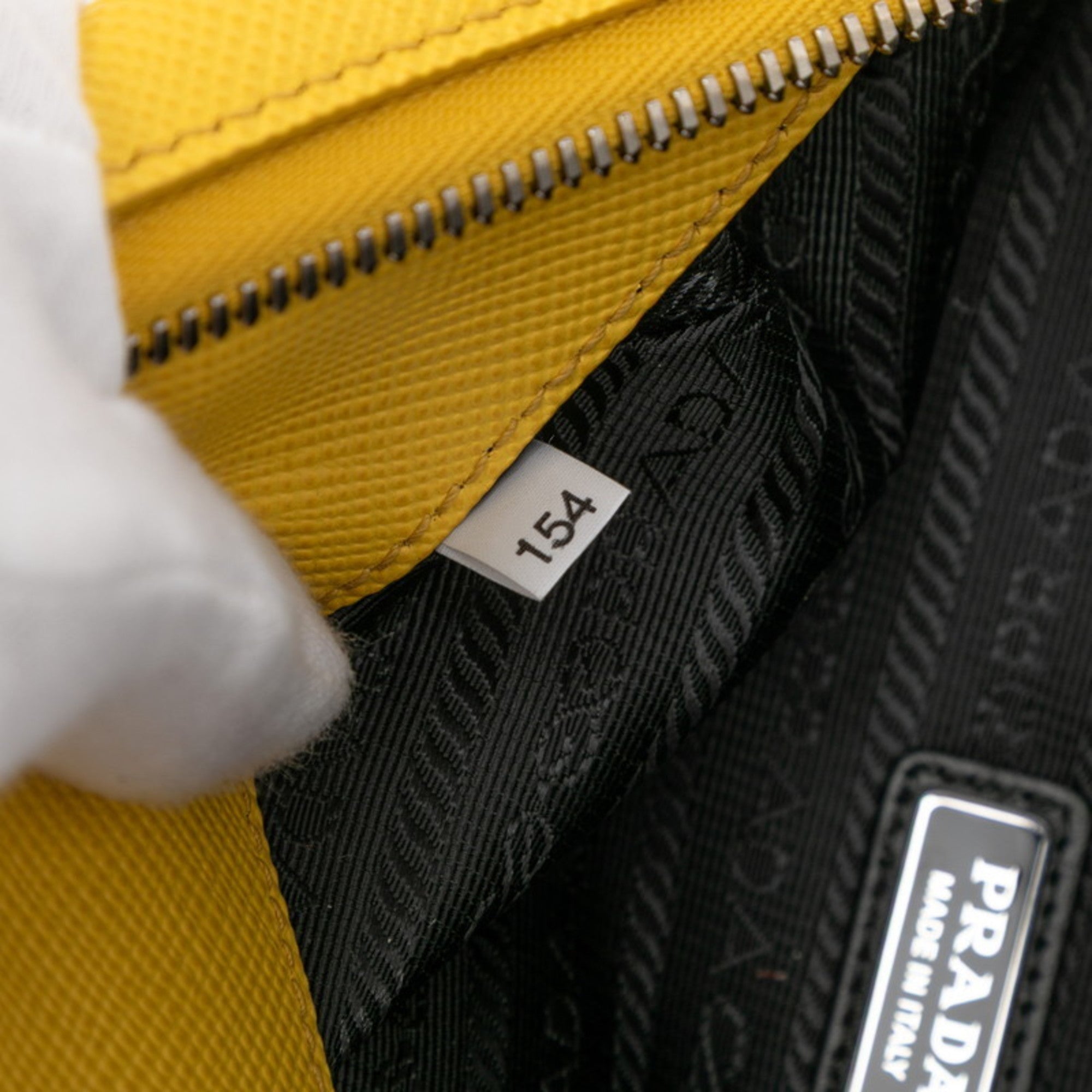 Prada Yellow Leather Shoulder Bag (Pre-Owned)