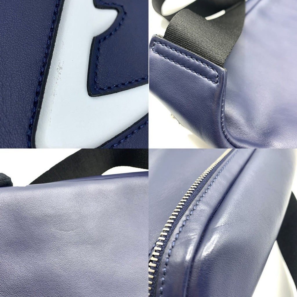 Fendi Navy Leather Fanny Pack (Pre-Owned)