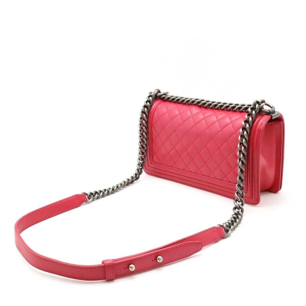Chanel Pink Grained Calfskin Shoulder Bag (Pre-Owned)