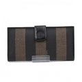 Fendi Black Khaki Pvc Leather Long Wallet (Bi-Fold) (Pre-Owned)