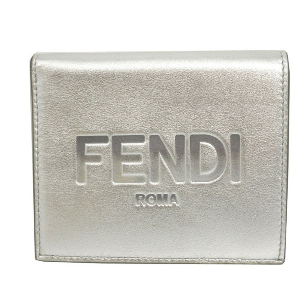 Fendi Silver Leather Wallet (Bi-Fold) (Pre-Owned)