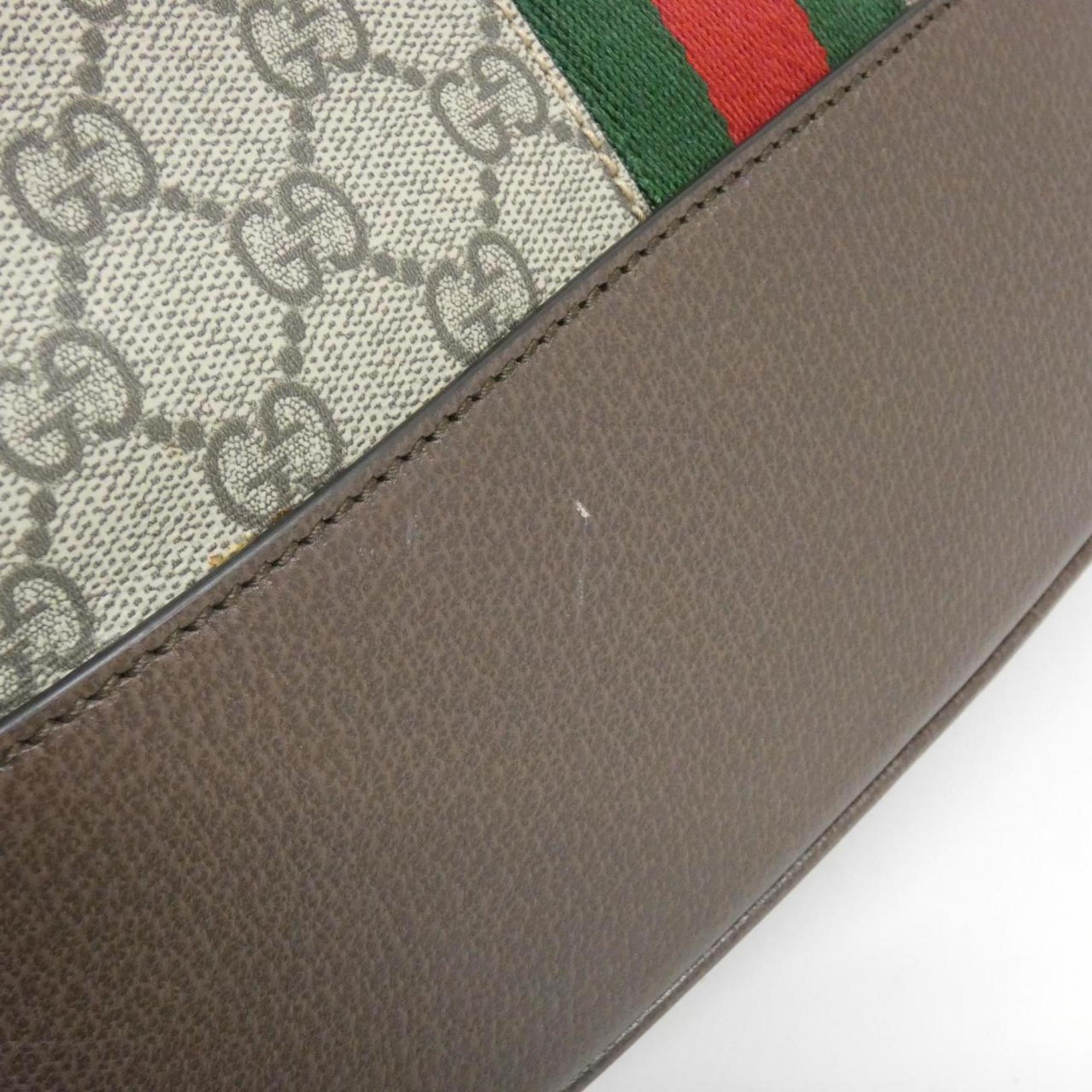 Gucci Ophidia Beige Brown Gg Supreme Handbag (Pre-Owned)