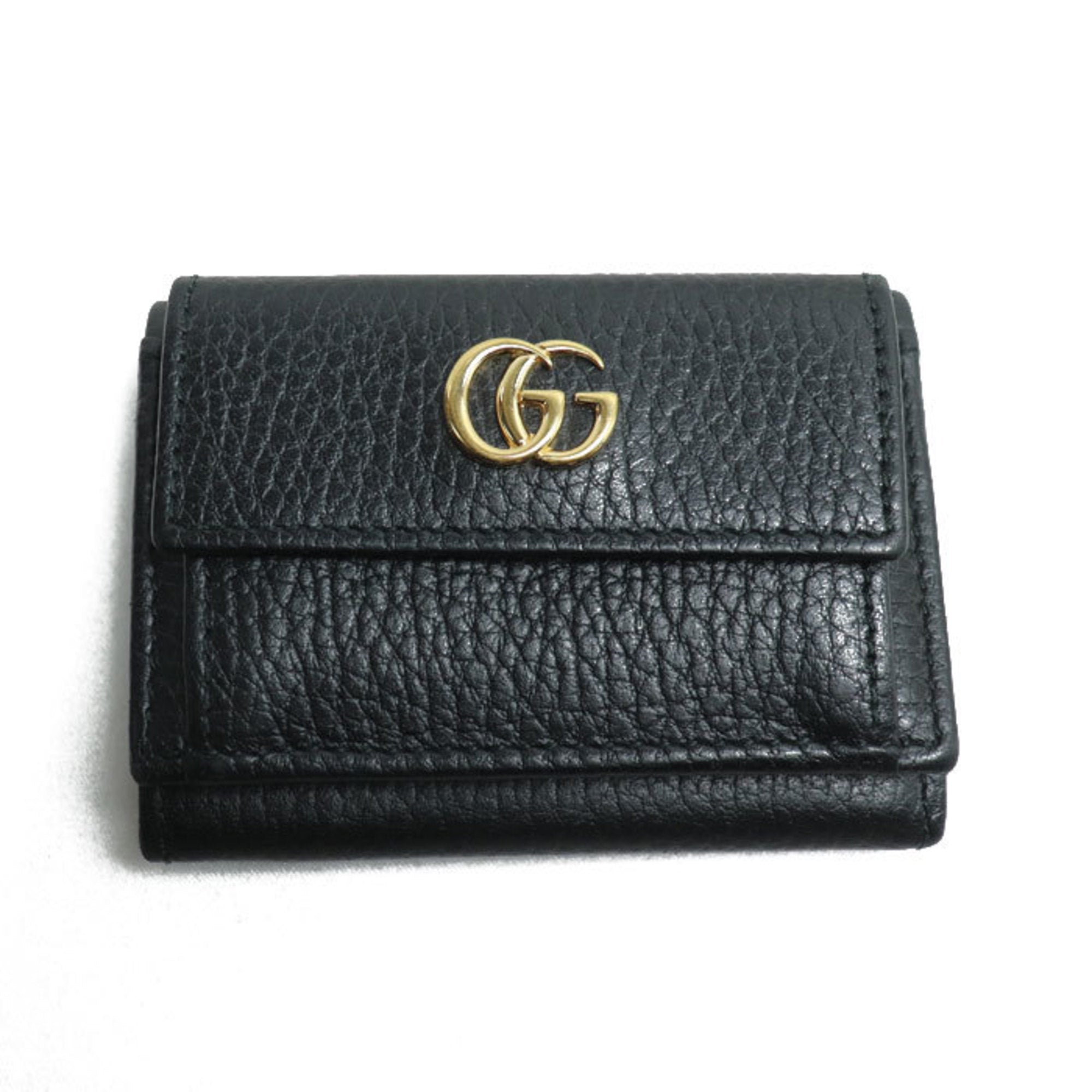 Gucci Black Leather Wallet (Tri-Fold) (Pre-Owned)