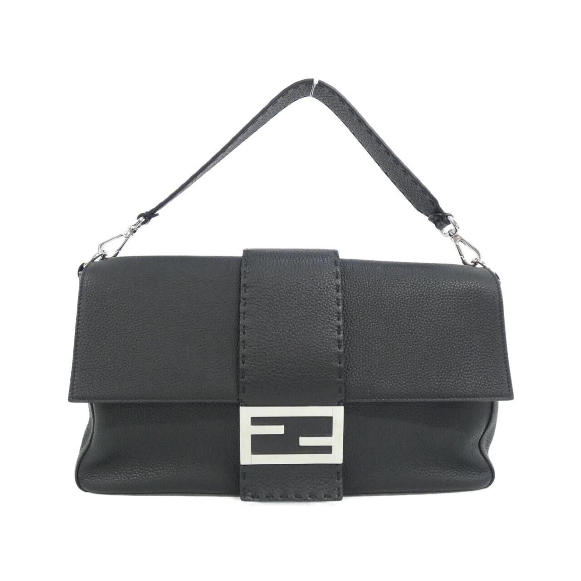 Fendi Black Leather Shoulder Bag (Pre-Owned)