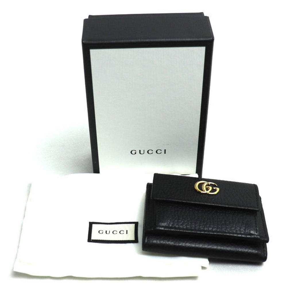 Gucci Black Leather Wallet (Tri-Fold) (Pre-Owned)