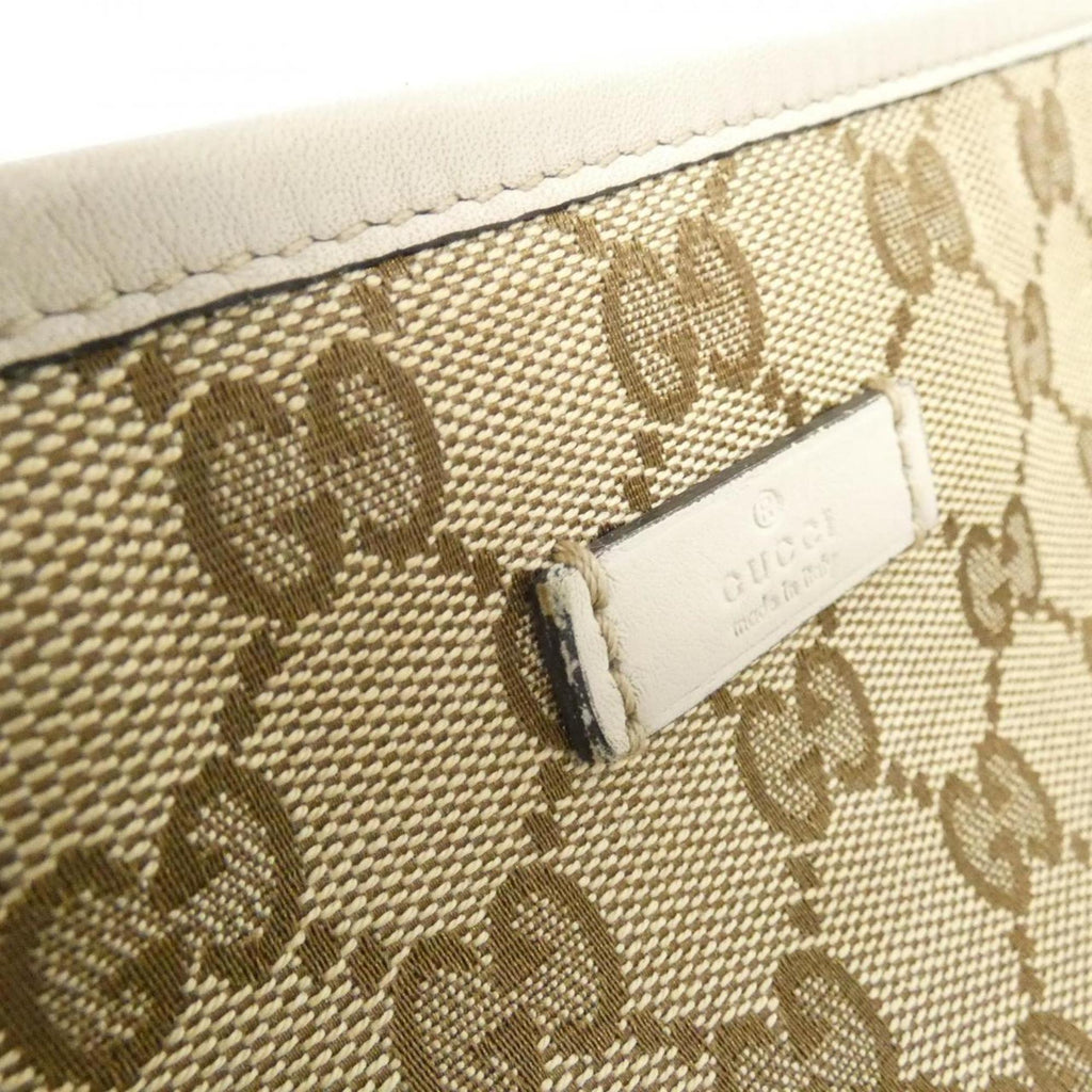 Gucci Gg Canvas Beige Ivory Gg Canvas Shoulder Bag (Pre-Owned)