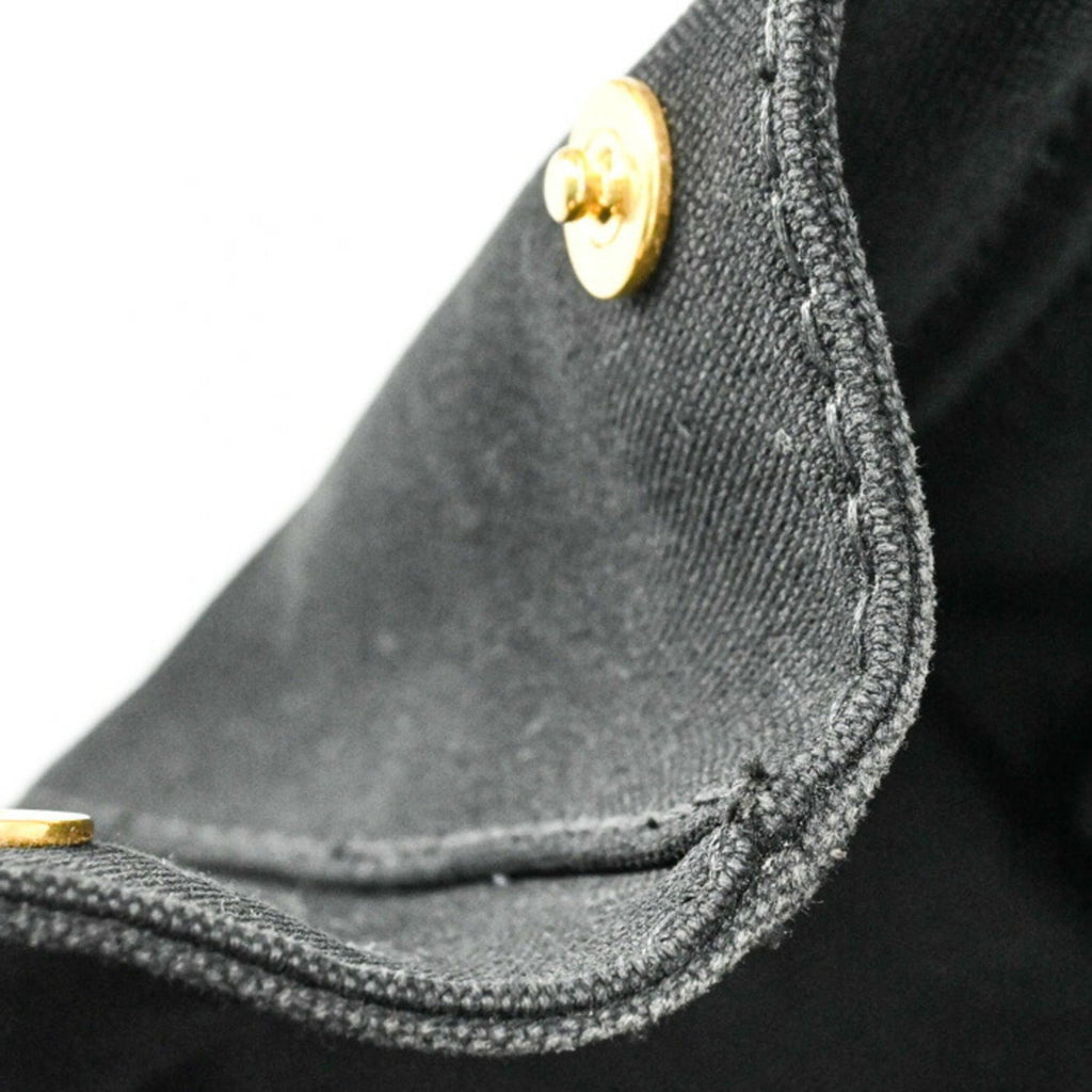 Prada Black Denim Handbag Shoulder Bag Tote Bag (Pre-Owned)