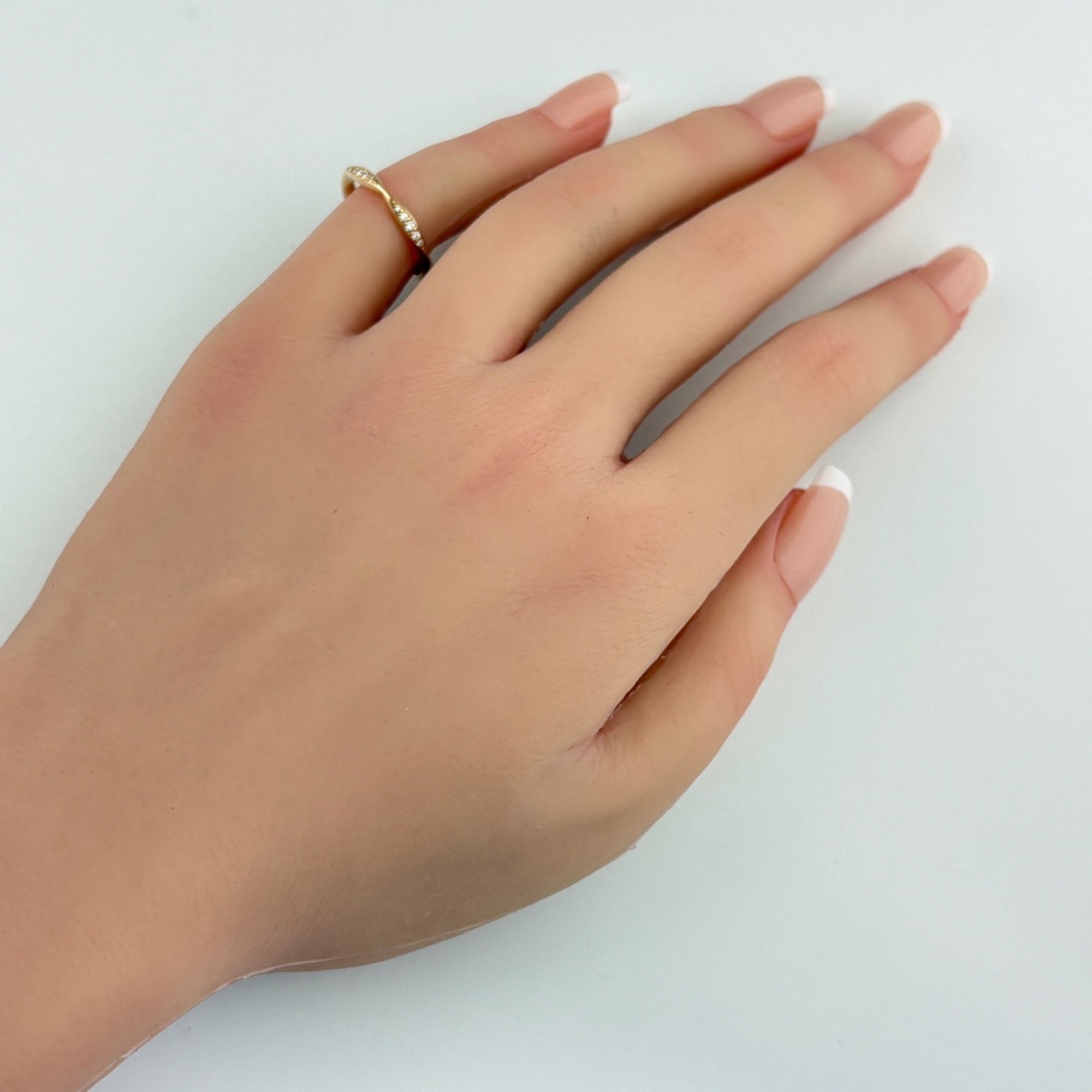 Chanel Camellia Pink Gold (18K) Band Ring (Pre-Owned)