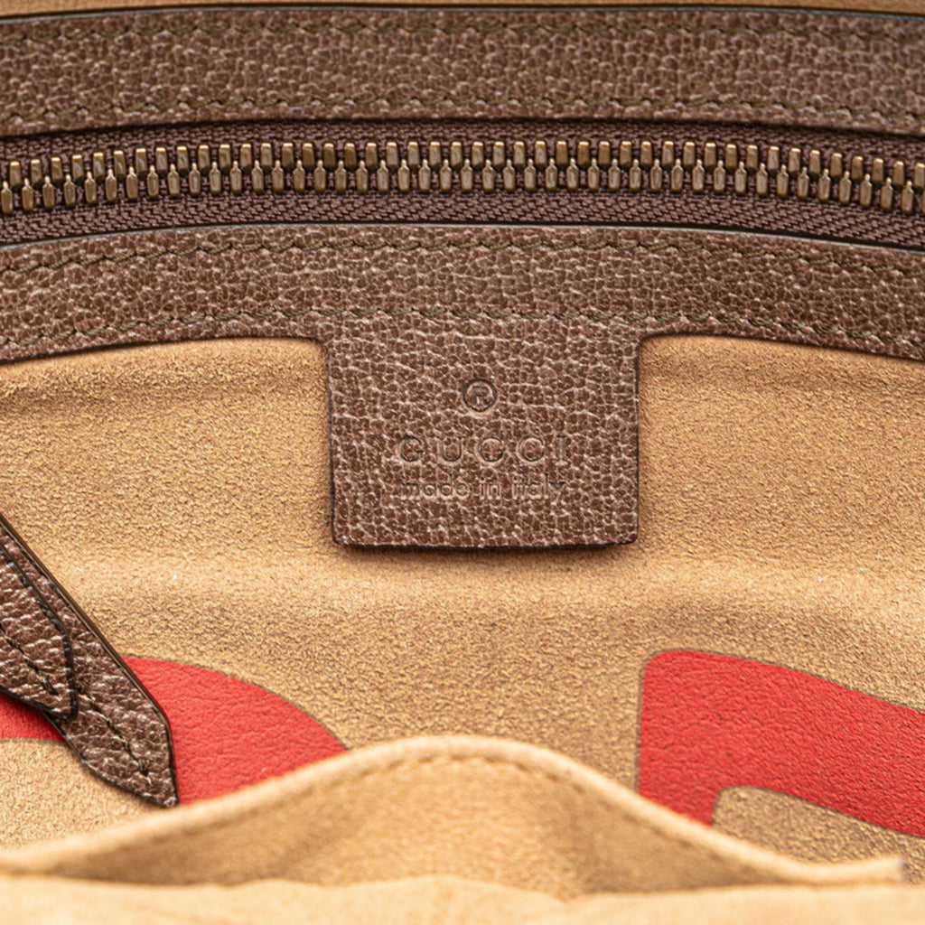 Gucci Beige Brown Multi-Color Pvc Leather Backpack (Pre-Owned)