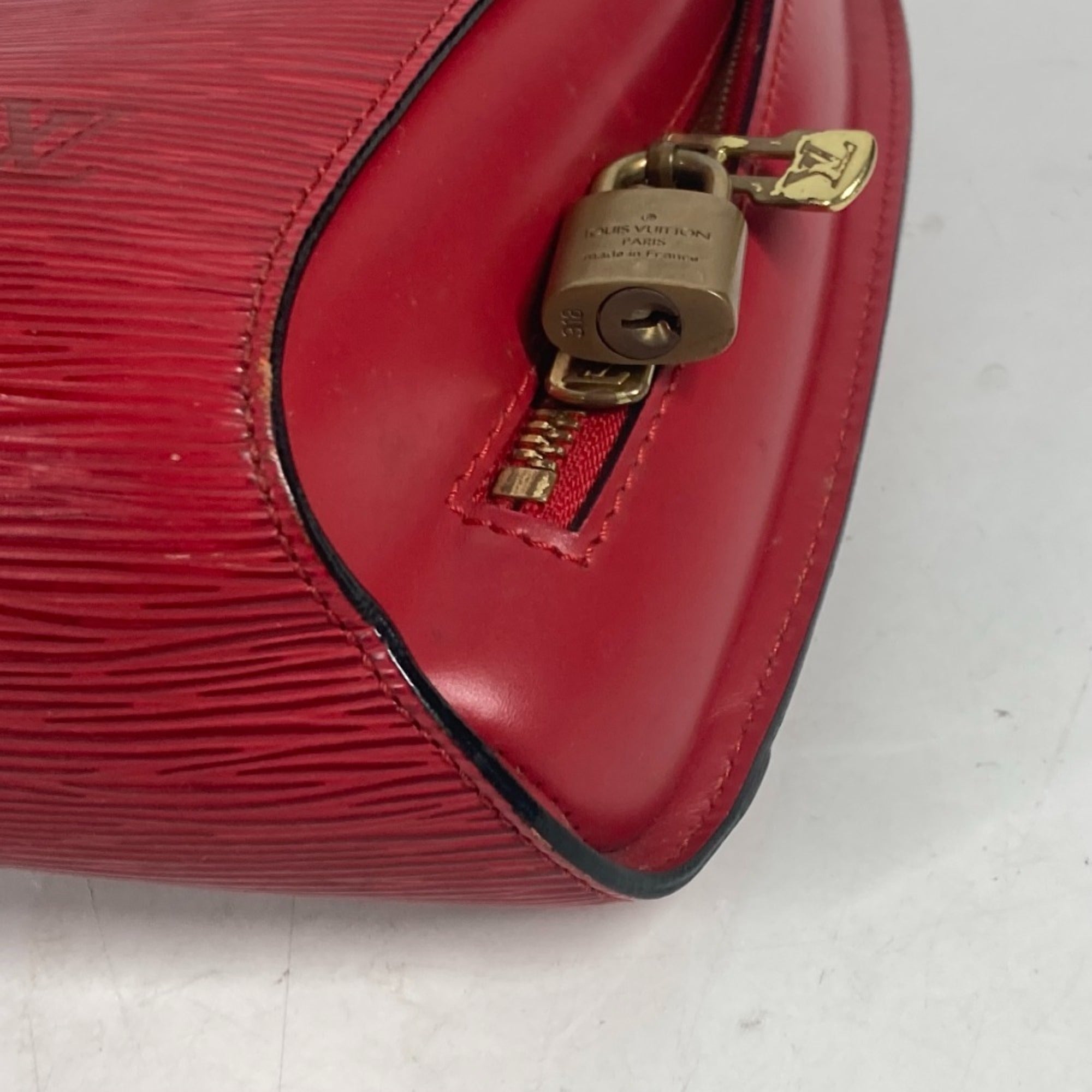 Louis Vuitton Red Color Epi Leather Backpack (Pre-Owned)