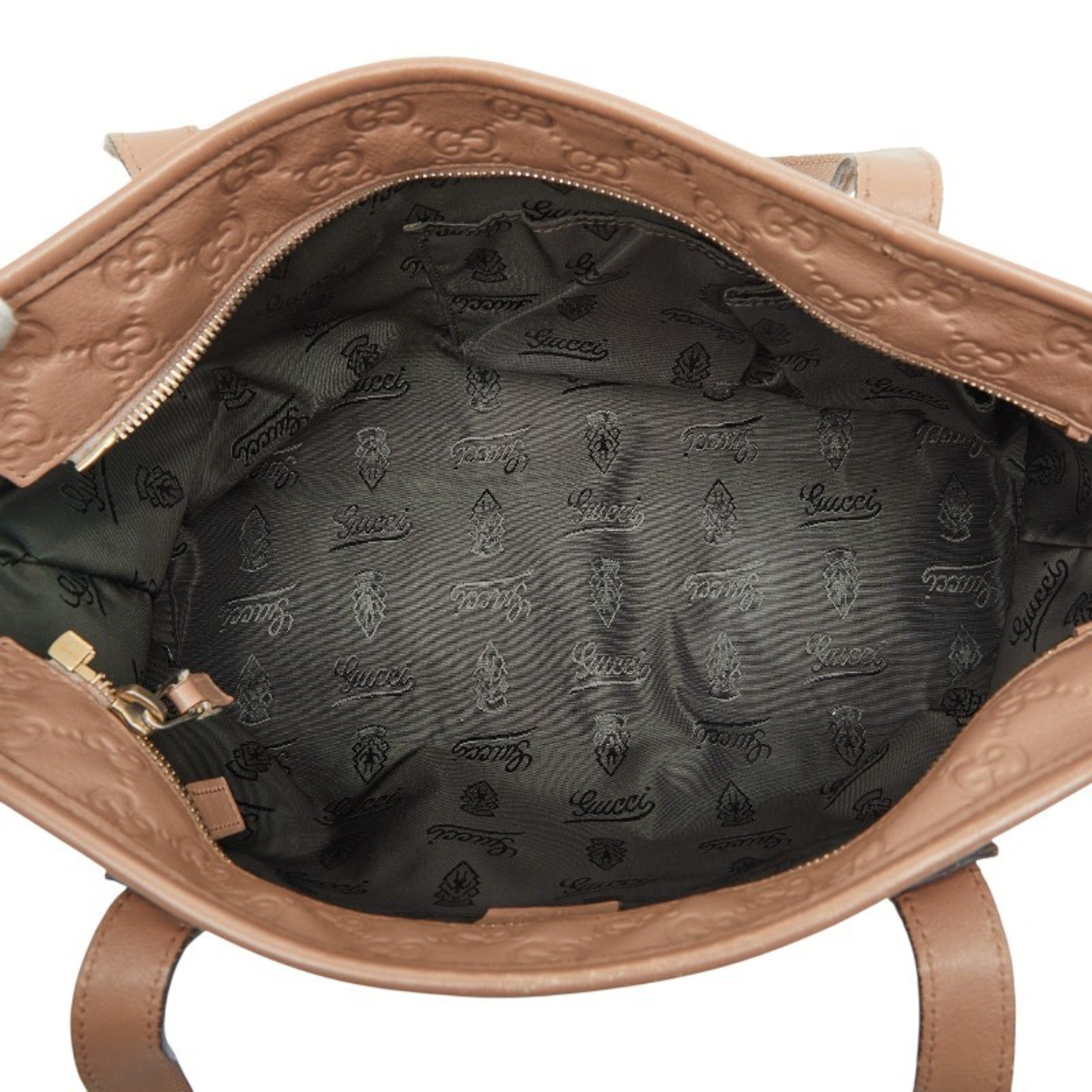 Gucci Beige Leather Handbag Tote Bag (Pre-Owned)