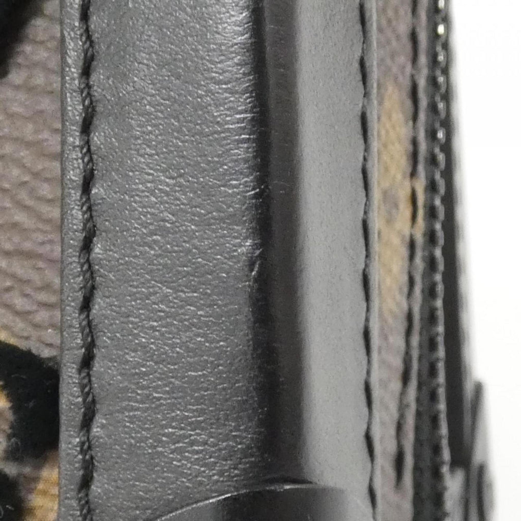 Louis Vuitton Black Brown Marron Coated Canvas Shoulder Bag (Pre-Owned)