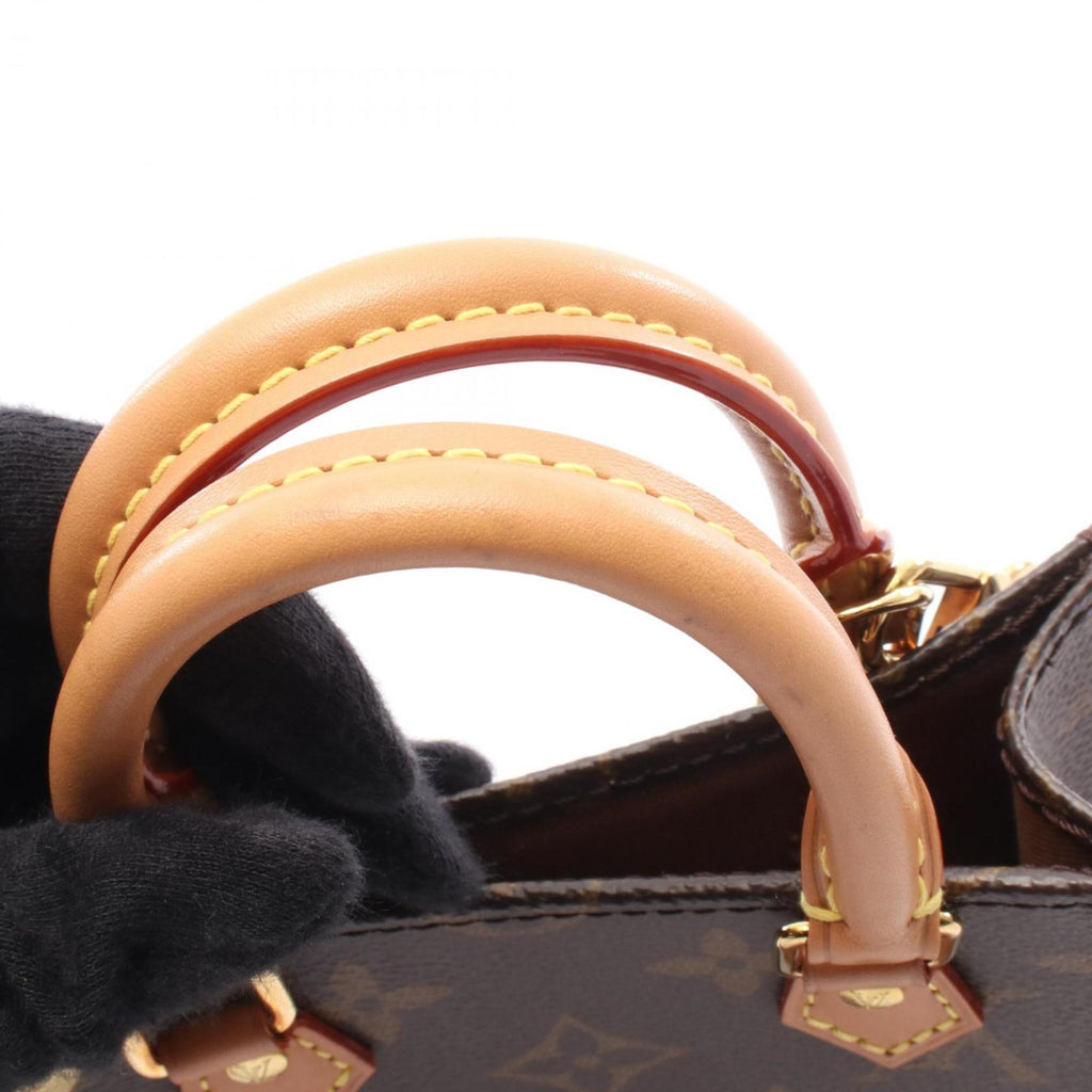 Louis Vuitton Brown Pvc Coated Canvas Leather Handbag (Pre-Owned)
