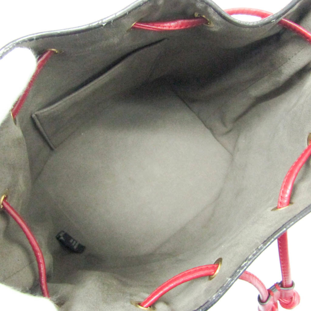 Fendi Red Color Leather Shoulder Bag (Pre-Owned)