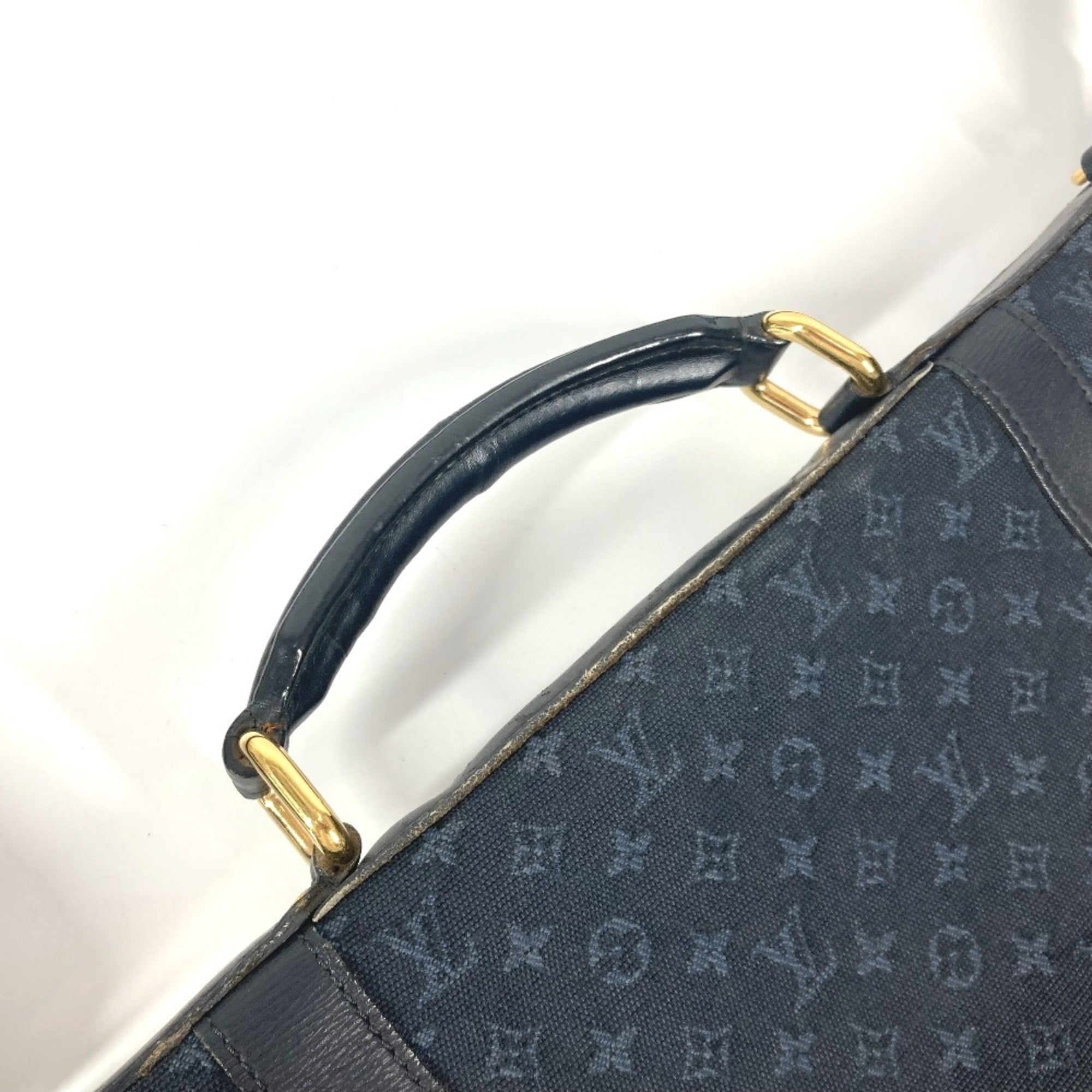 Louis Vuitton Monogram Mini Navy Monogram Mini Boston Bag Handbag Shoulder Bag (Pre-Owned)