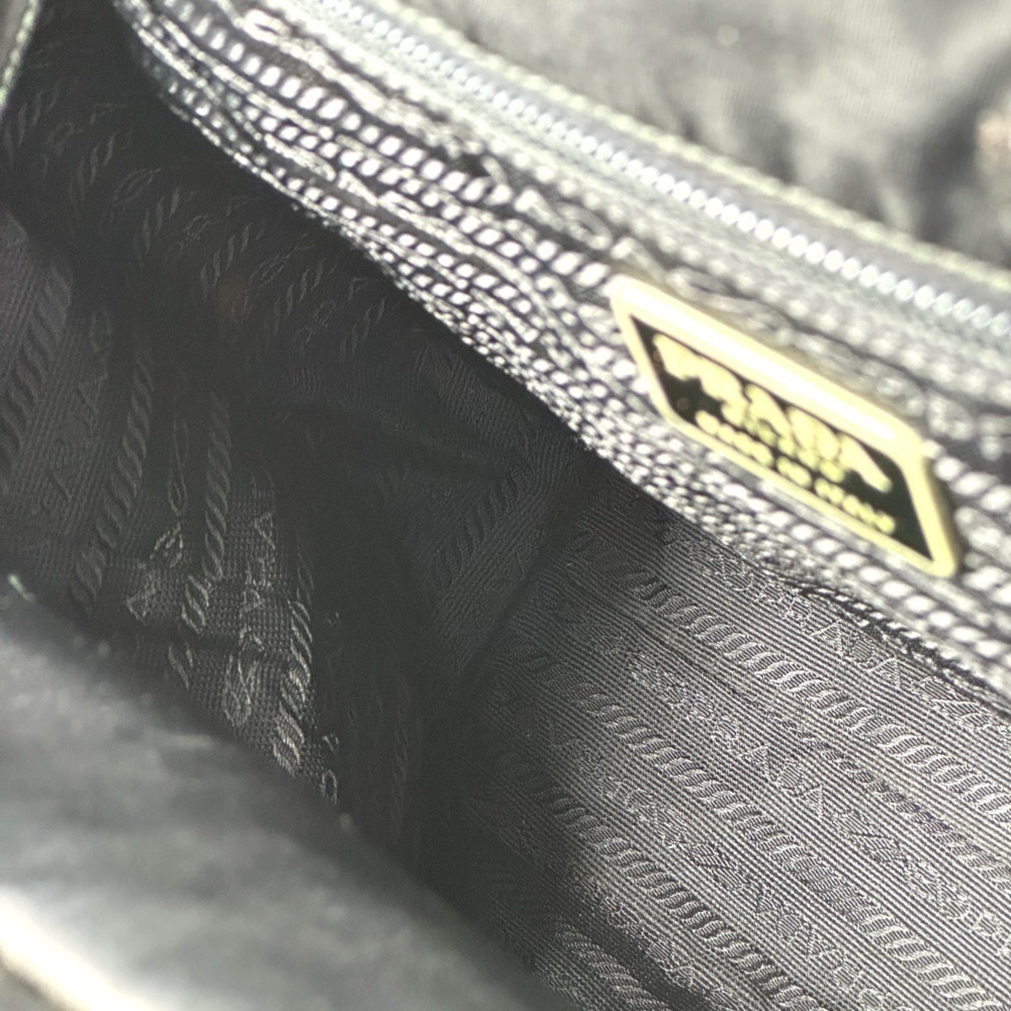 Prada Black Nylon Handbag Tote Bag (Pre-Owned)