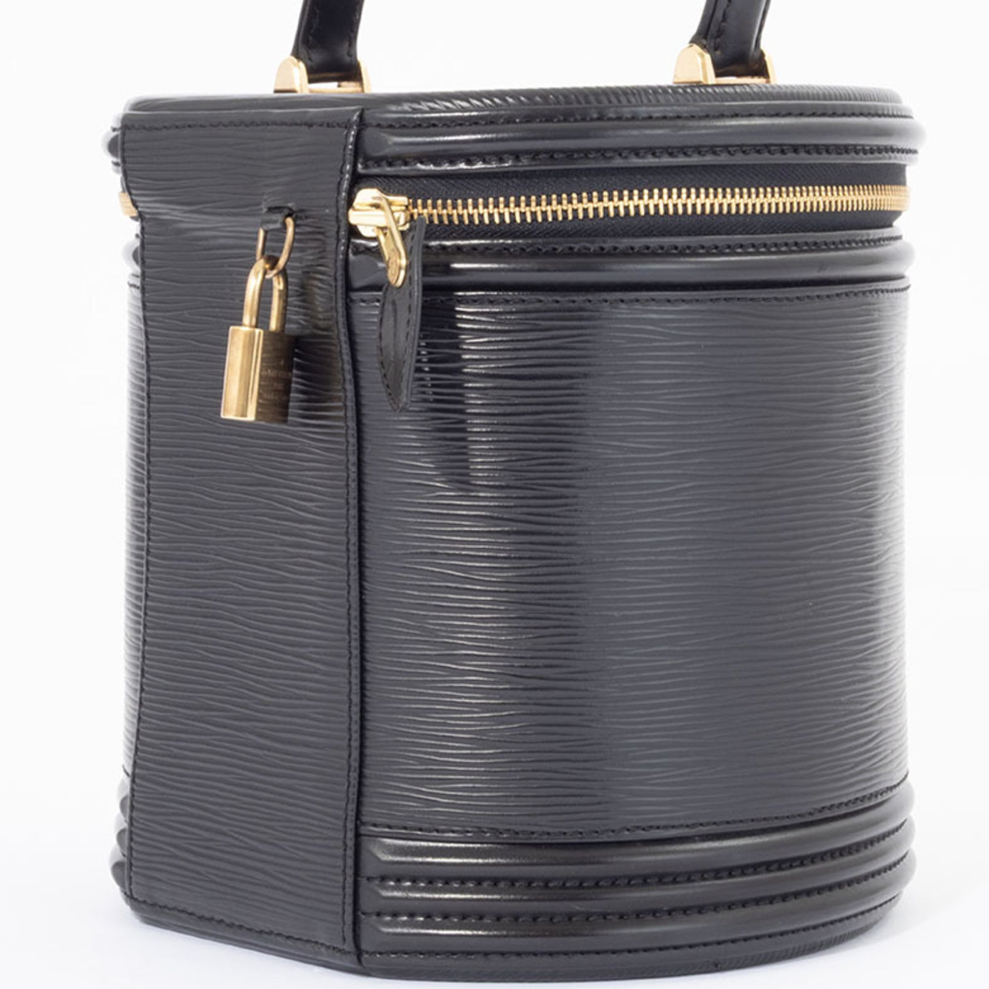 Louis Vuitton Epi Black Epi Leather Handbag Vanity Bag (Pre-Owned)