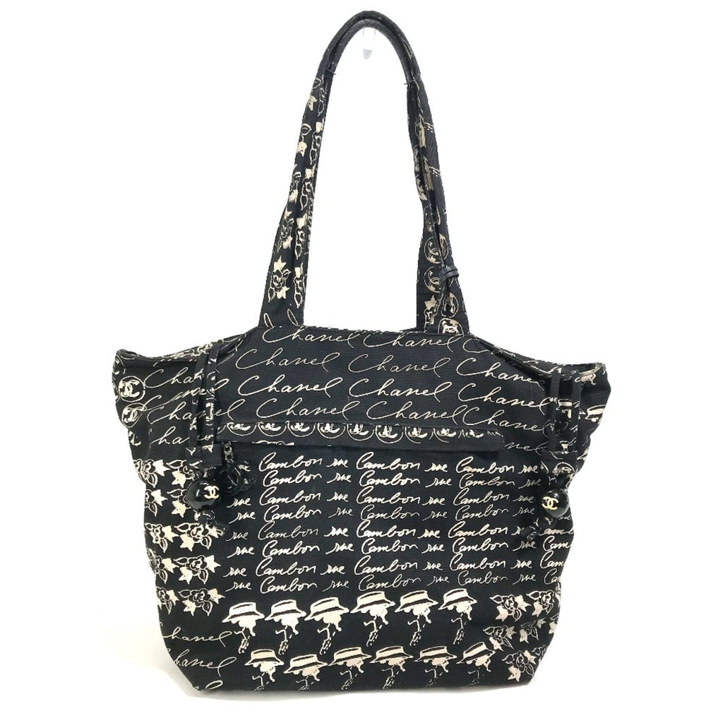 Chanel Black Cloth Tote Bag (Pre-Owned)