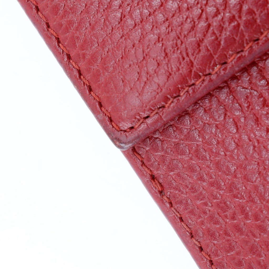 Gucci Red Color Leather Wallet (Bi-Fold) (Pre-Owned)