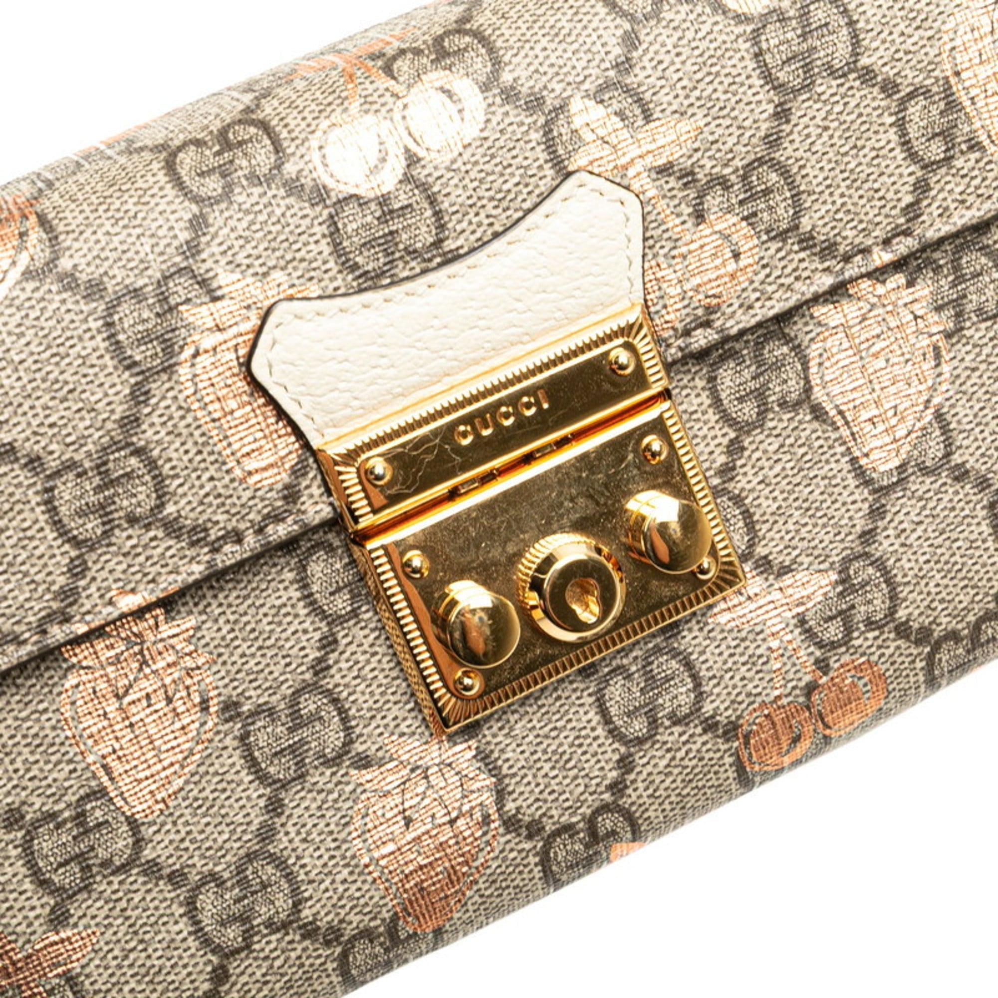 Gucci Padlock Beige Pvc Leather Handbag Shoulder Bag (Pre-Owned)