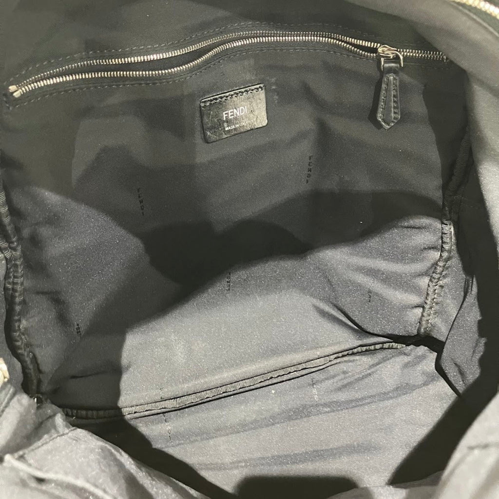 Fendi Black Nylon Leather Backpack (Pre-Owned)