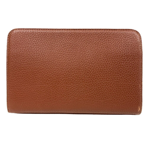 Burberry Brown Leather Clutch Bag (Pre-Owned)