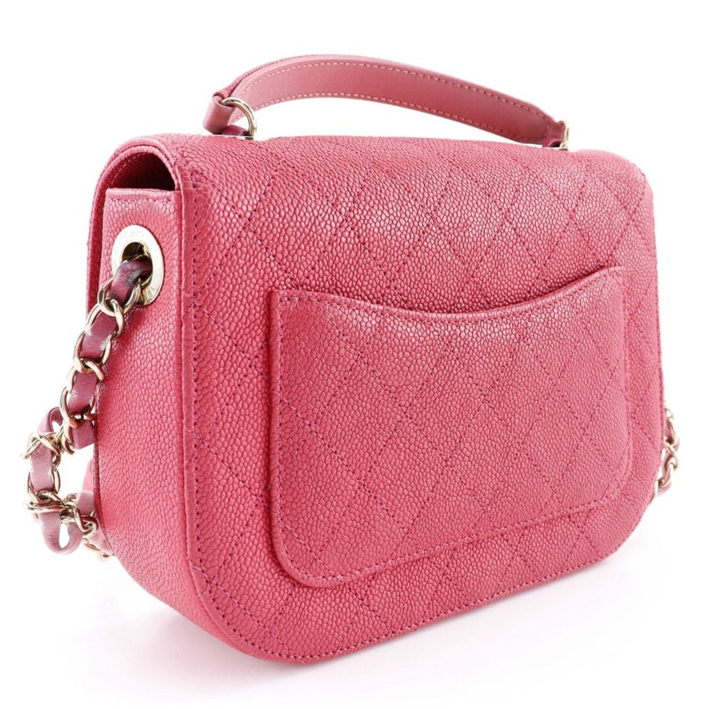 Chanel Pink Caviar Leather Handbag (Pre-Owned)
