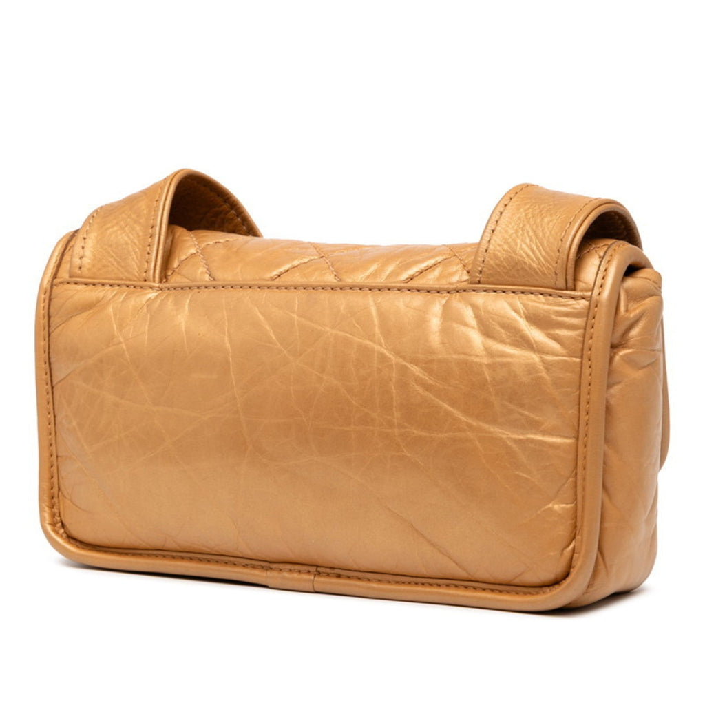 Chanel Gold Leather Shoulder Bag (Pre-Owned)