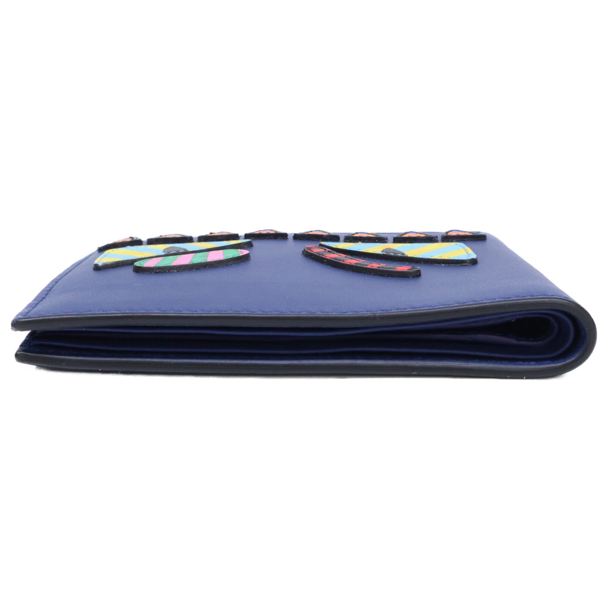 Fendi Blue Leather Wallet (Bi-Fold) (Pre-Owned)
