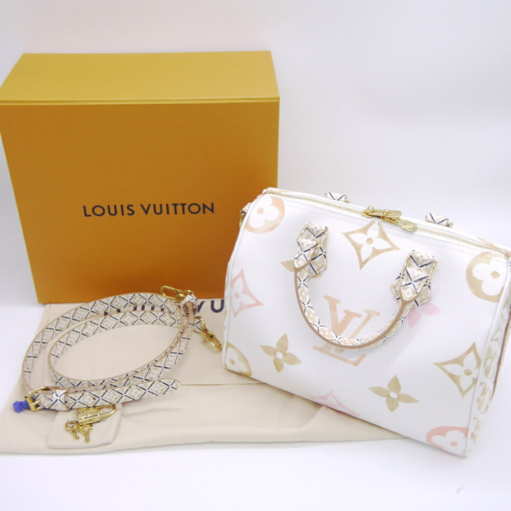 Louis Vuitton Leather Canvas Boston Bag Shoulder Bag (Pre-Owned)