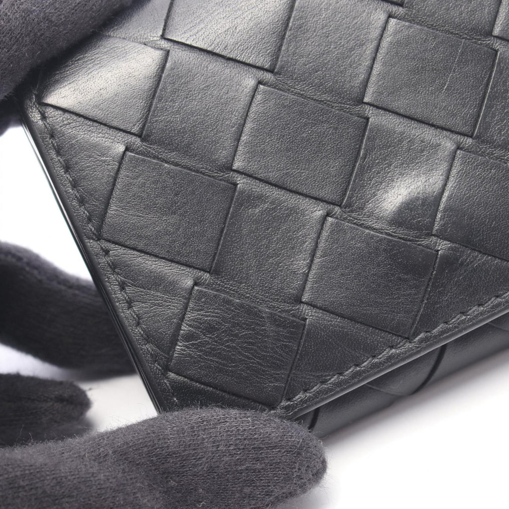 Bottega Veneta Black Intrecciato Wallet (Tri-Fold) (Pre-Owned)