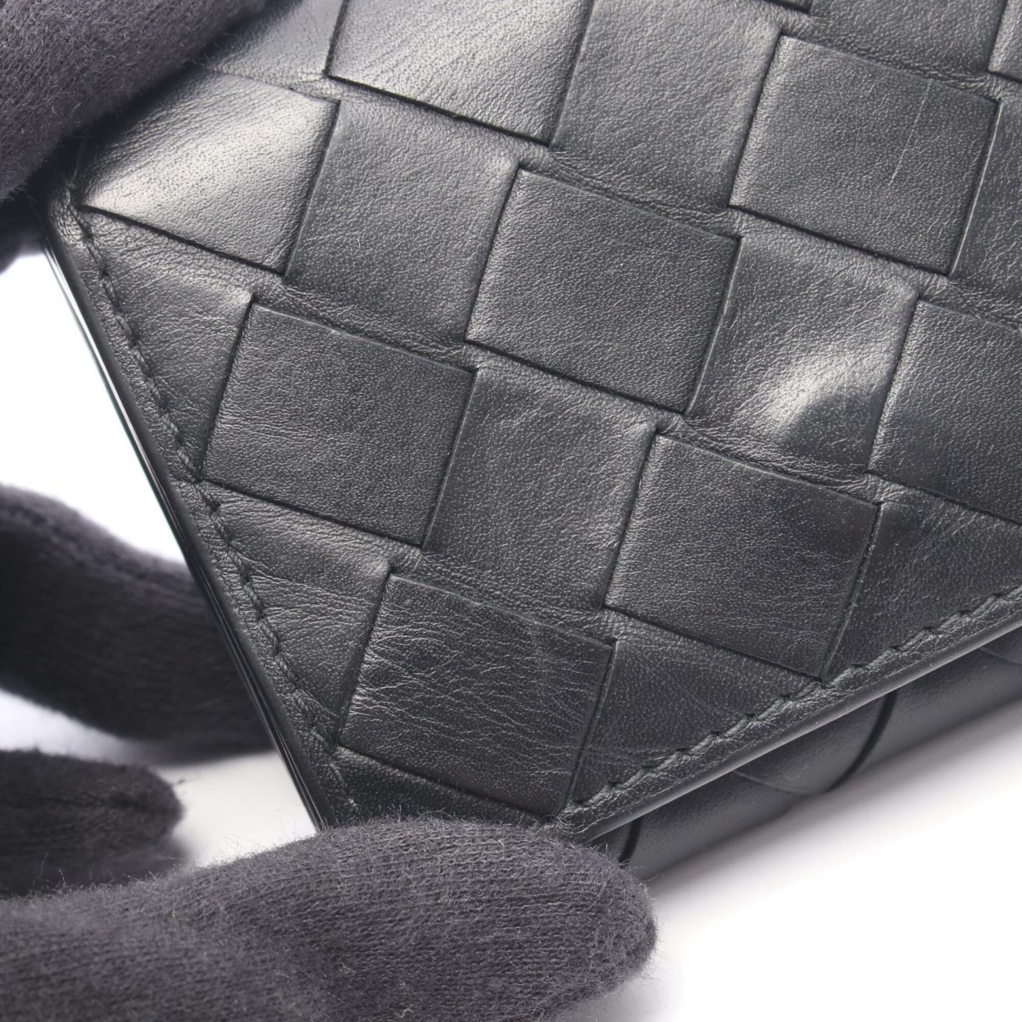 Bottega Veneta Black Intrecciato Wallet (Tri-Fold) (Pre-Owned)