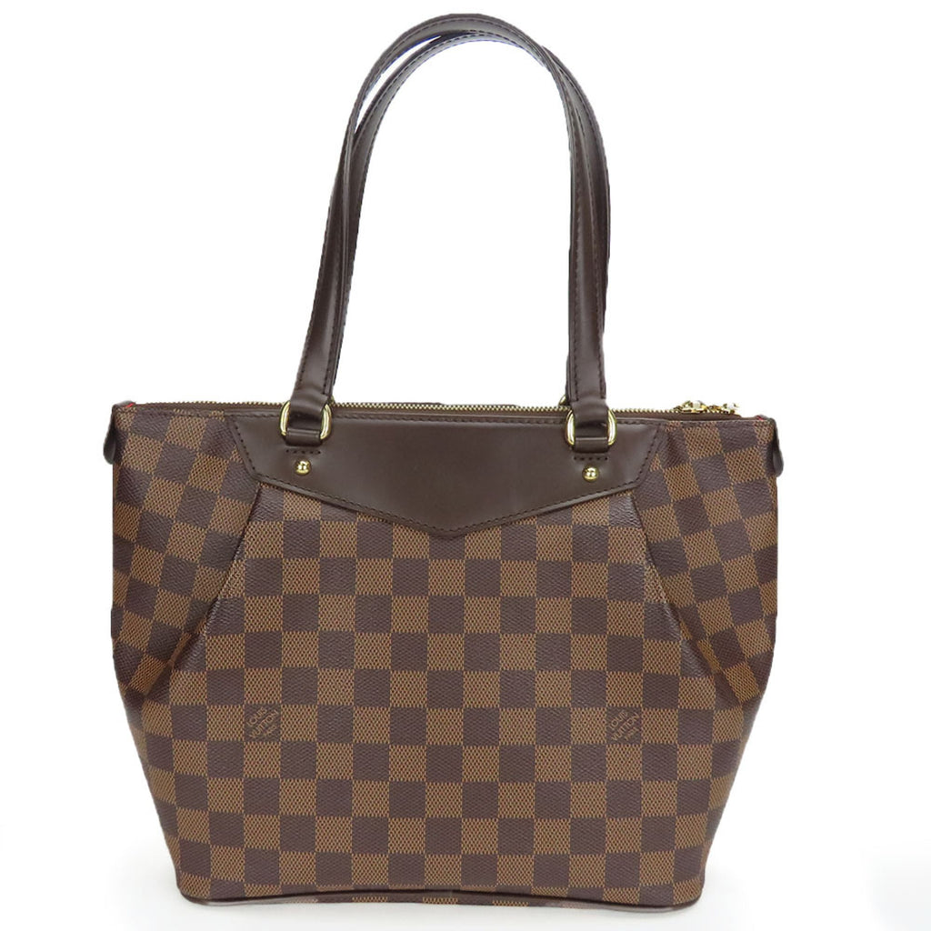 Louis Vuitton Brown Damier Canvas Leather Tote Bag (Pre-Owned)