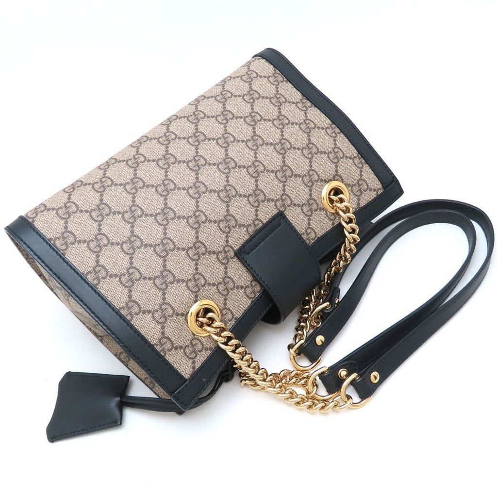 Gucci Brown Gg Supreme Leather Shoulder Bag Tote Bag (Pre-Owned)