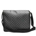 Louis Vuitton Damier Graphite Black Leather Shoulder Bag (Pre-Owned)