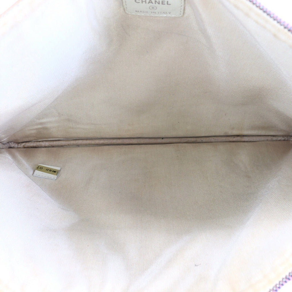 Chanel Pink Canvas Handbag Pouch (Pre-Owned)