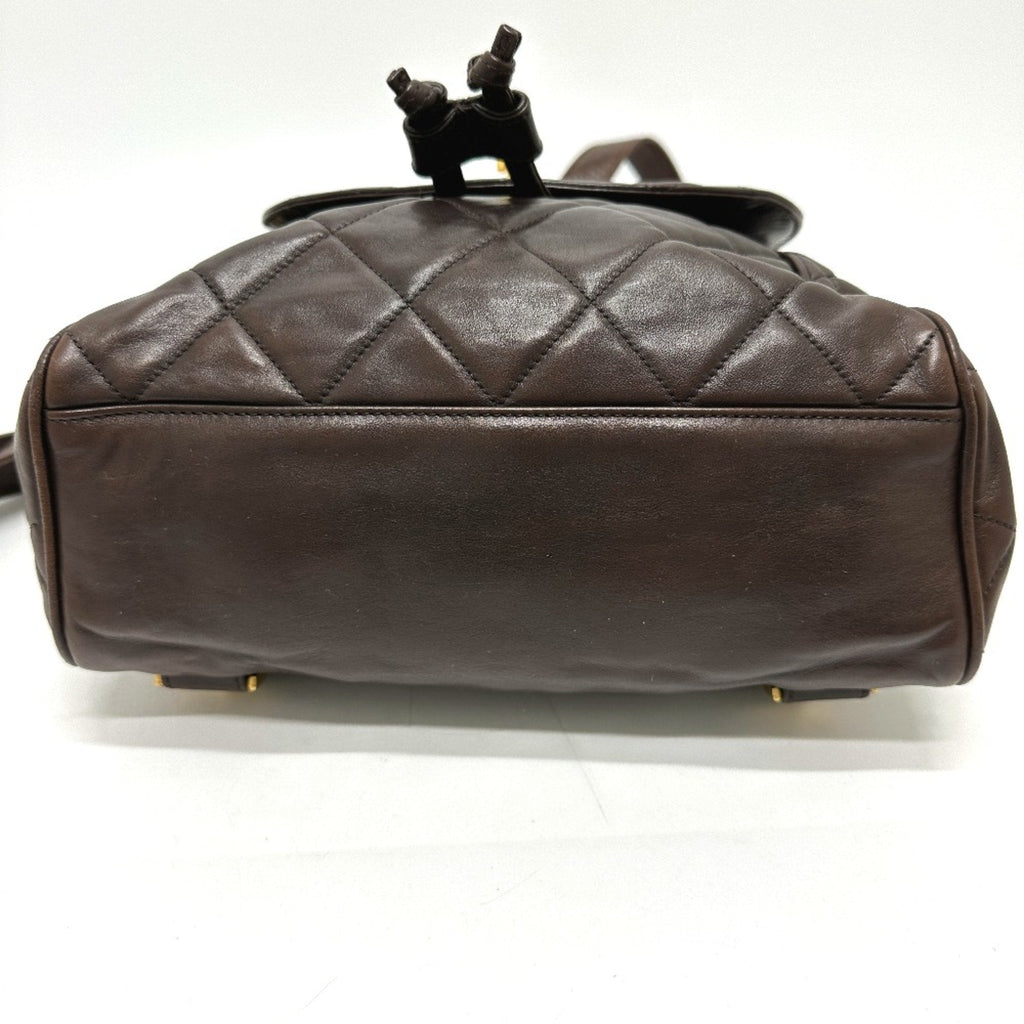 Chanel Brown Leather Backpack (Pre-Owned)