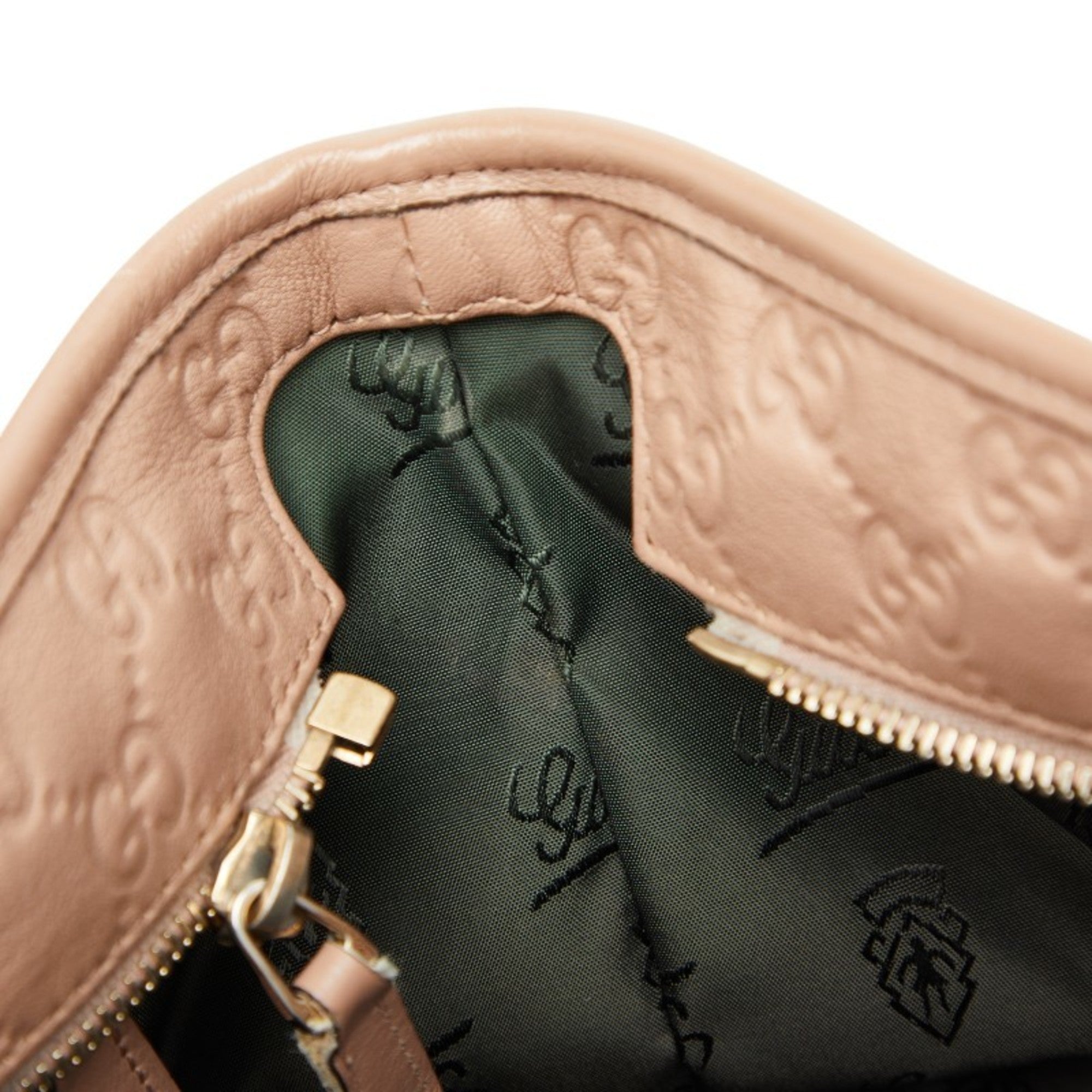 Gucci Beige Leather Handbag Tote Bag (Pre-Owned)