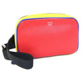 Fendi Blue Red Color Yellow Leather Pochette Shoulder Bag (Pre-Owned)