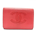 Chanel Pink Leather Wallet (Tri-Fold) (Pre-Owned)