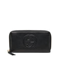 Gucci Navy Leather Long Wallet (Bi-Fold) (Pre-Owned)