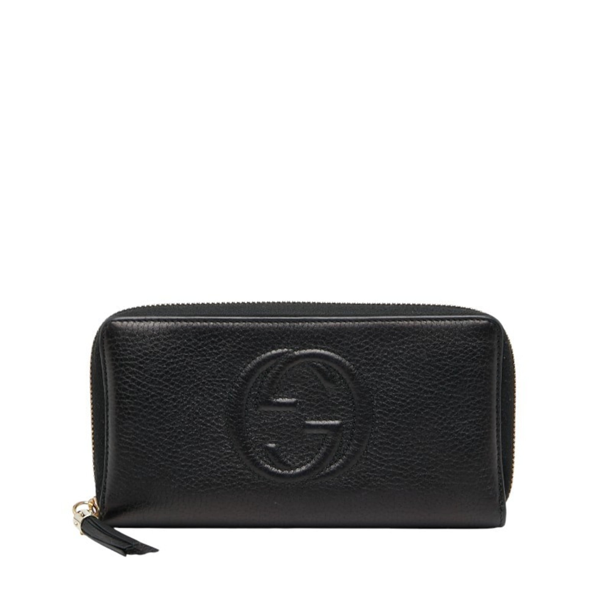 Gucci Navy Leather Long Wallet (Bi-Fold) (Pre-Owned)