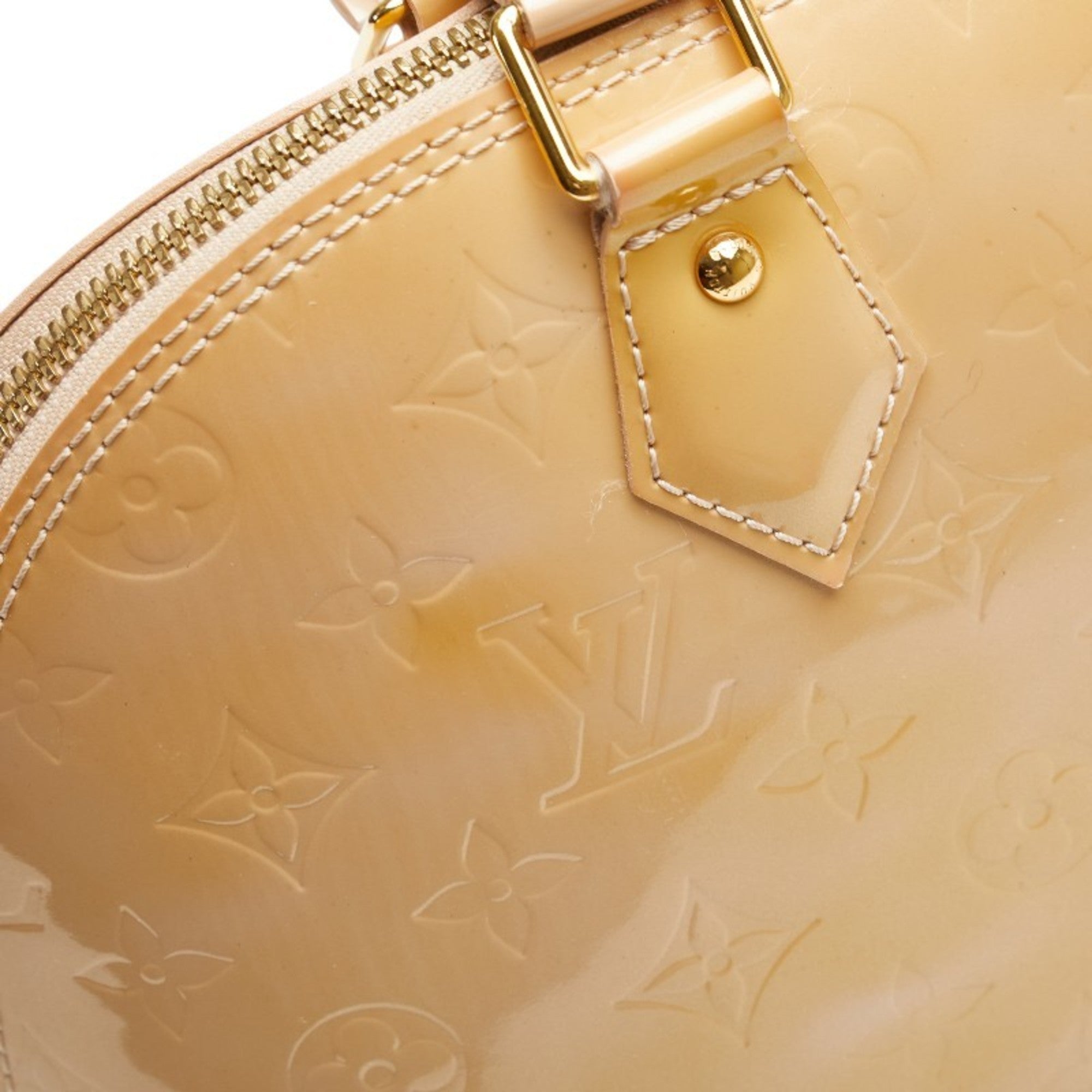 Louis Vuitton Beige Poodle Monogram Vernis Handbag (Pre-Owned)