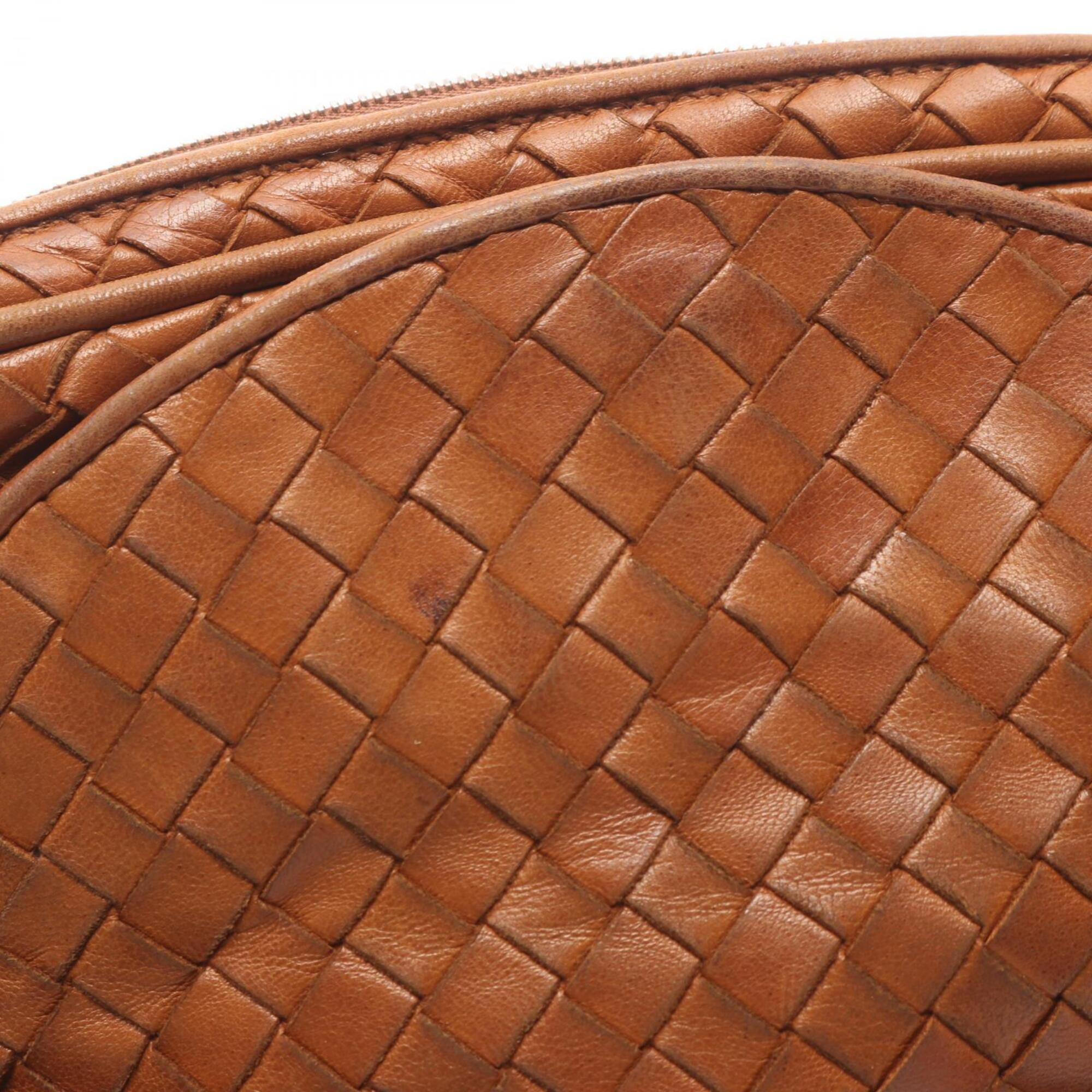 Bottega Veneta Brown Leather Handbag Shoulder Bag (Pre-Owned)