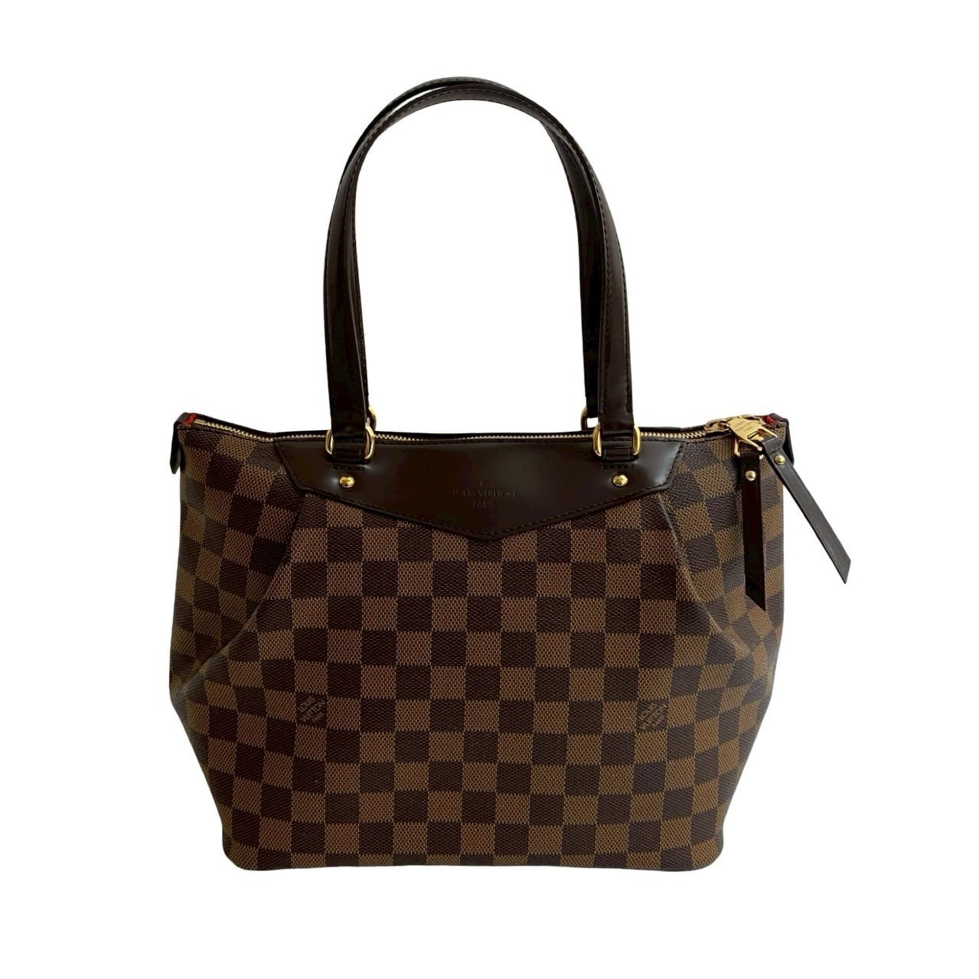 Louis Vuitton Brown Leather Pvc Handbag Tote Bag (Pre-Owned)